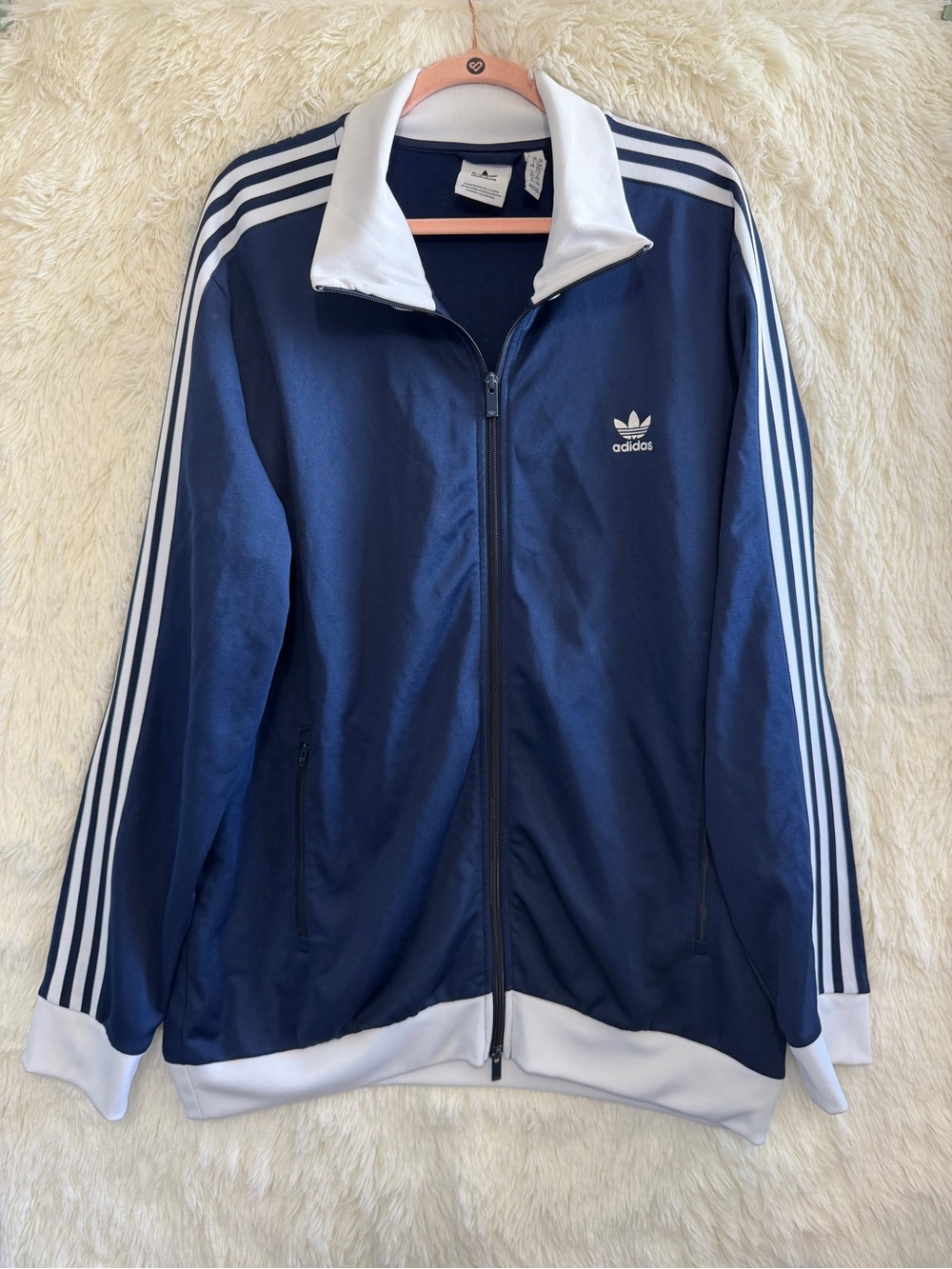 Adidas Mens Adicolor Classics Beckenbauer Track Jacket Size 2XL Blue White Retro